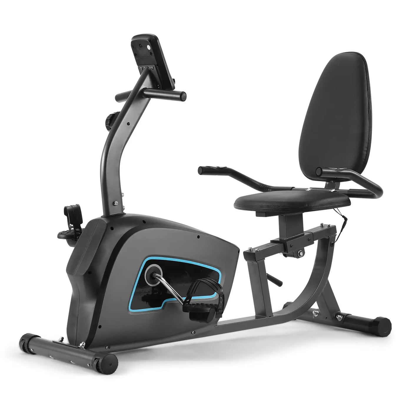 Home Stationary Bike Sturdy Quiet 8 Levels Recumbent Bikes Large Comfortable Seat Heart Rate Handle solutions by Stroked Out Sasquatch's Disability Store for better Stroke Recovery