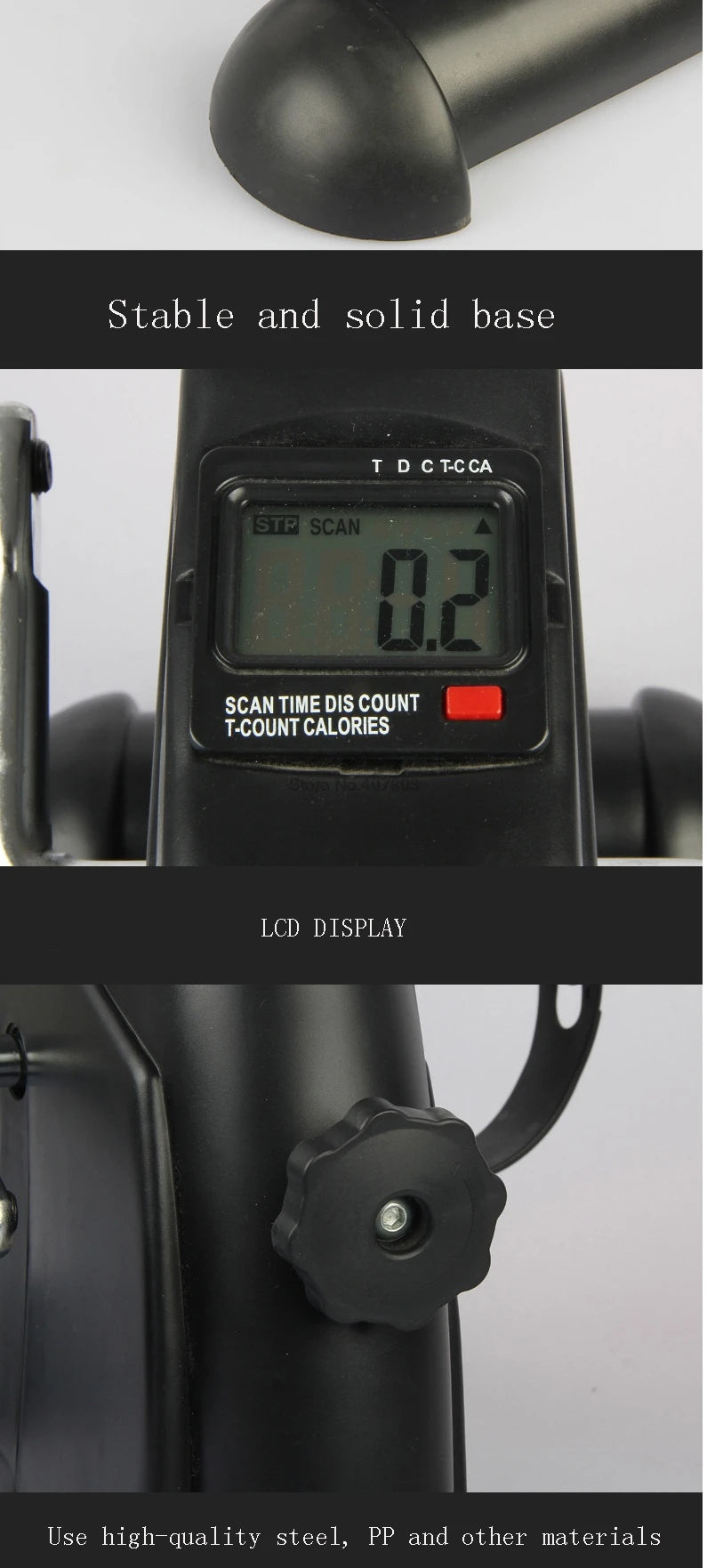 Home Elderly Rehabilitation Exercise Mini Bike Fitness LCD Display Pedal Exercise Indoor Cycling Stepper Mini Exercise Bicycle solutions by Stroked Out Sasquatch's Disability Store for better Stroke Recovery