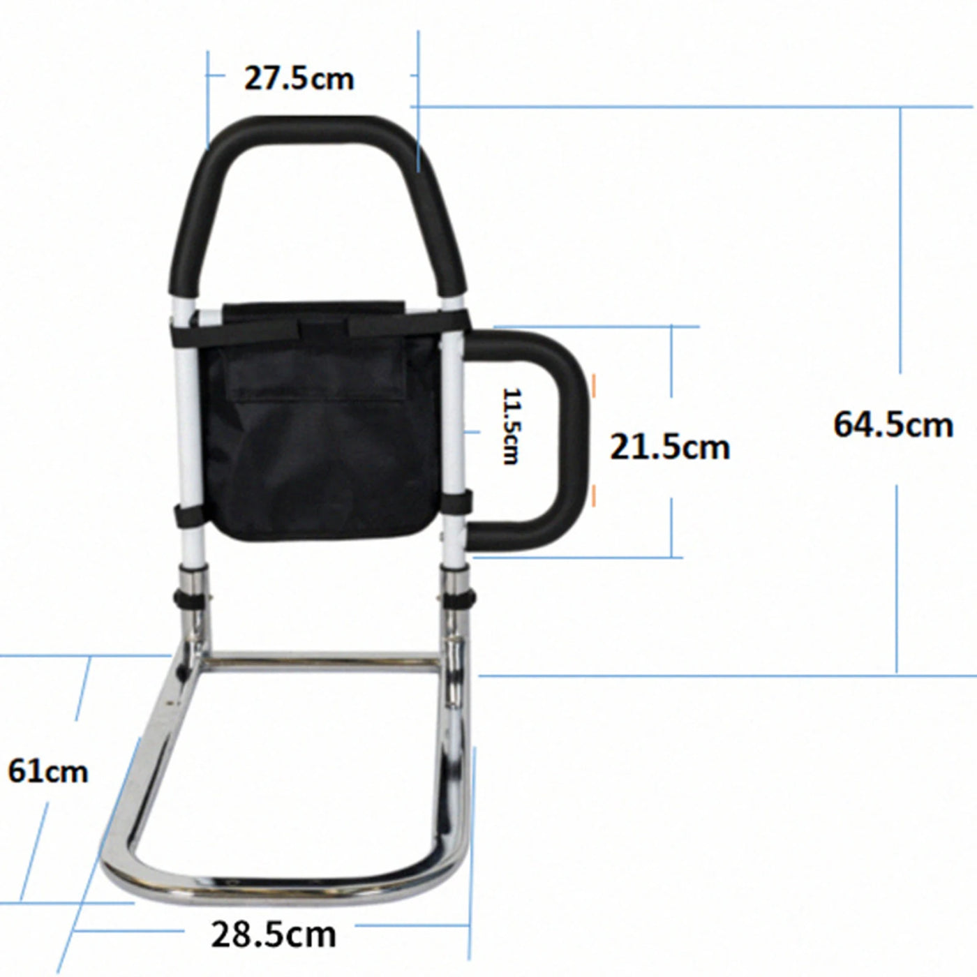 Dual Handles Easily Install Carbon Steel Material Sturdy 150kg Load Bearing solutions by Stroked Out Sasquatch's Disability Store for better Stroke Recovery