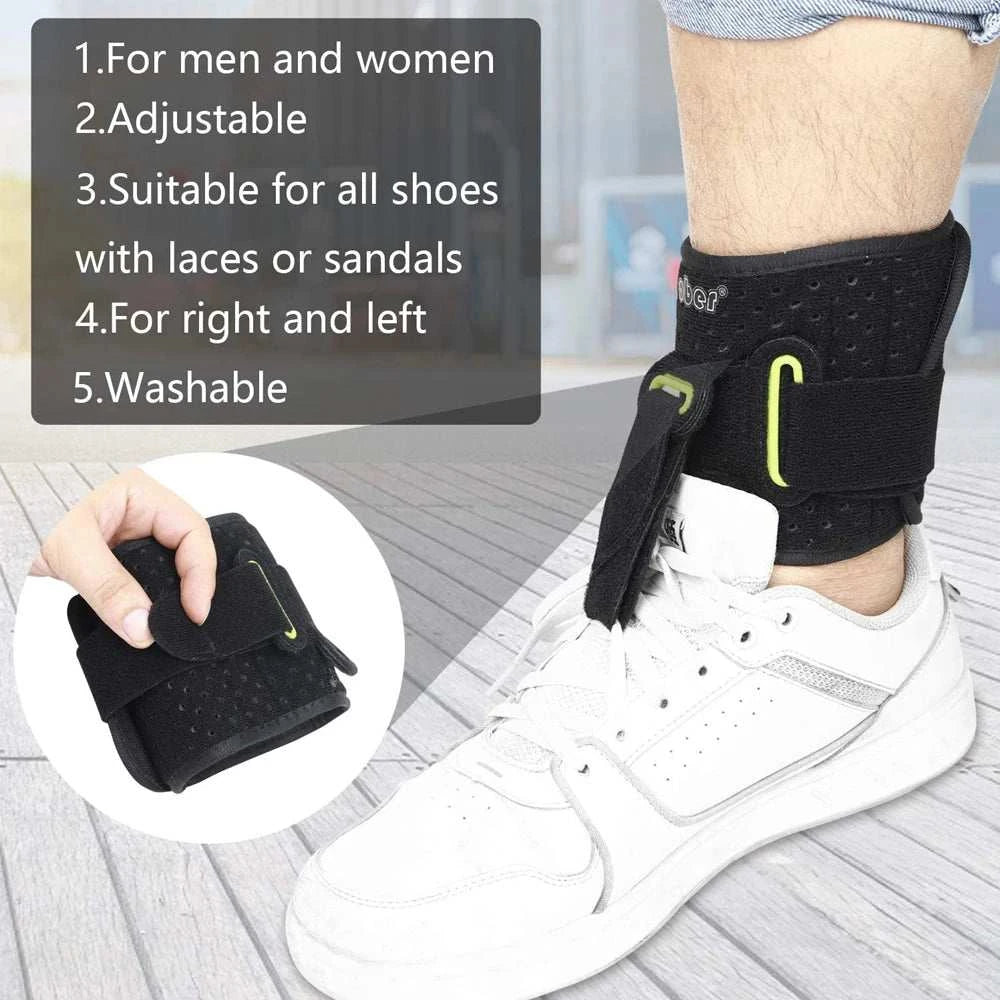 Foot UP Adjustable Drop Foot Ankle Brace Strap for Walking, AFO Brace SPECIFICATIONSDropShipping: YesBrand Name: GOMOREONModel Number: Ankle BraceAge: Above 13Material: Breathable Elastic Material + Plastic ClipsOrigin: Mainland ChinaCStroked Out Sasquatch's Disability Store