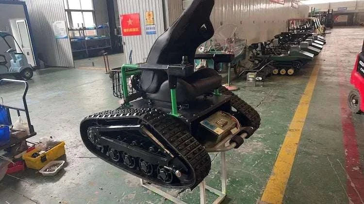 Rubber Tracked Wheelchair with remote control motor power Off road VehSPECIFICATIONSBrand Name: NoEnName_NullOrigin: Mainland ChinaHign-concerned Chemical: NoneDIY Supplies: ELECTRICALVideo outgoing-inspection: ProvidedMachinery Test RStroked Out Sasquatch's Disability Store