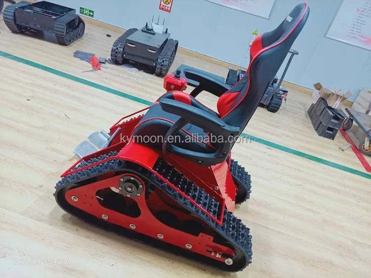 Rubber Tracked Wheelchair with remote control motor power Off road VehSPECIFICATIONSBrand Name: NoEnName_NullOrigin: Mainland ChinaHign-concerned Chemical: NoneDIY Supplies: ELECTRICALVideo outgoing-inspection: ProvidedMachinery Test RStroked Out Sasquatch's Disability Store