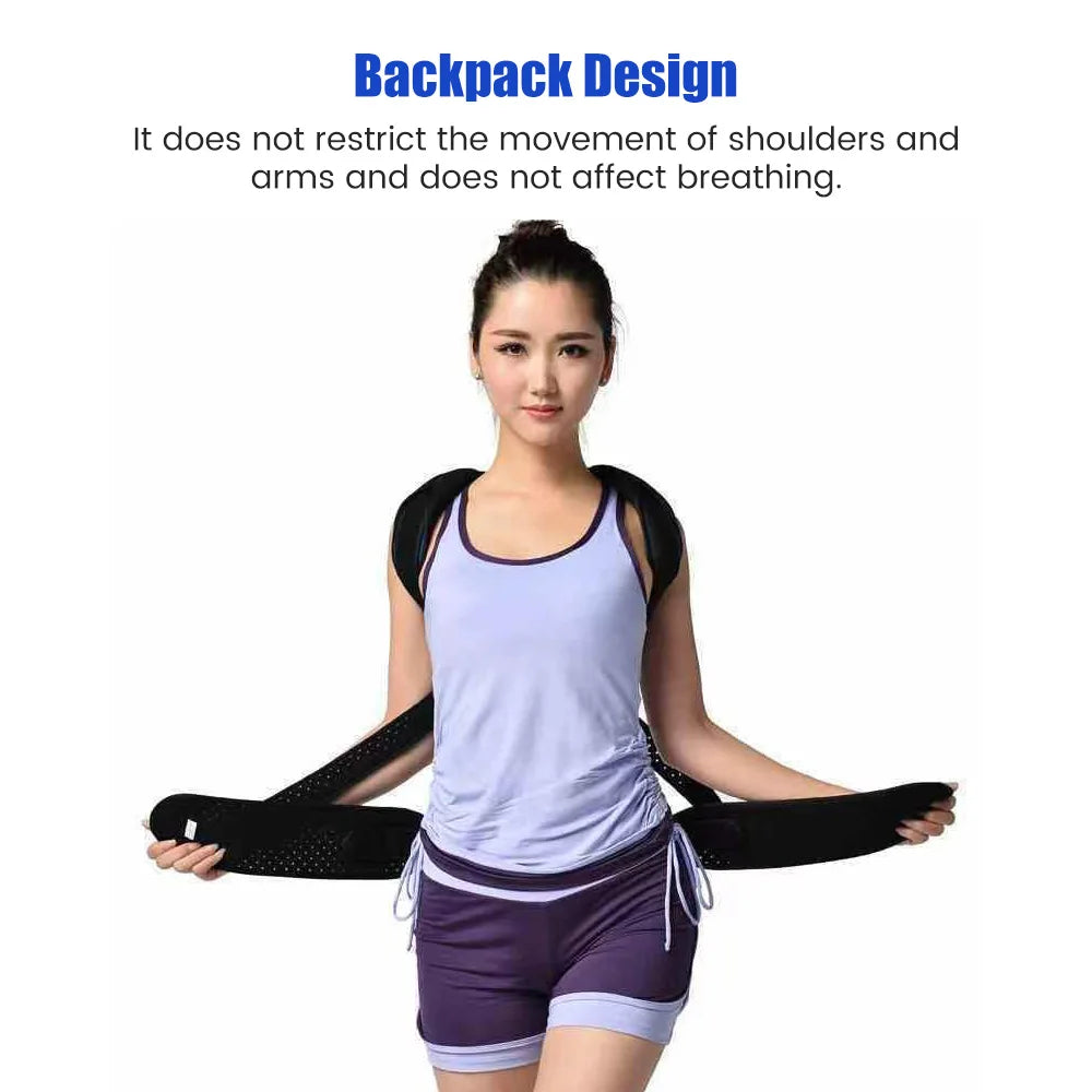 Alloy Hunchback Belt Lumbar Column Posture Corrector Vest Adjustable Back Support Strap Shoulder Spine Brace Neck Stretcher Tool solutions by Stroked Out Sasquatch's Disability Store for better Stroke Recovery