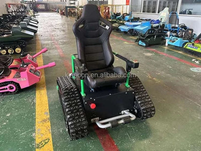 Rubber Tracked Wheelchair with remote control motor power Off road VehSPECIFICATIONSBrand Name: NoEnName_NullOrigin: Mainland ChinaHign-concerned Chemical: NoneDIY Supplies: ELECTRICALVideo outgoing-inspection: ProvidedMachinery Test RStroked Out Sasquatch's Disability Store