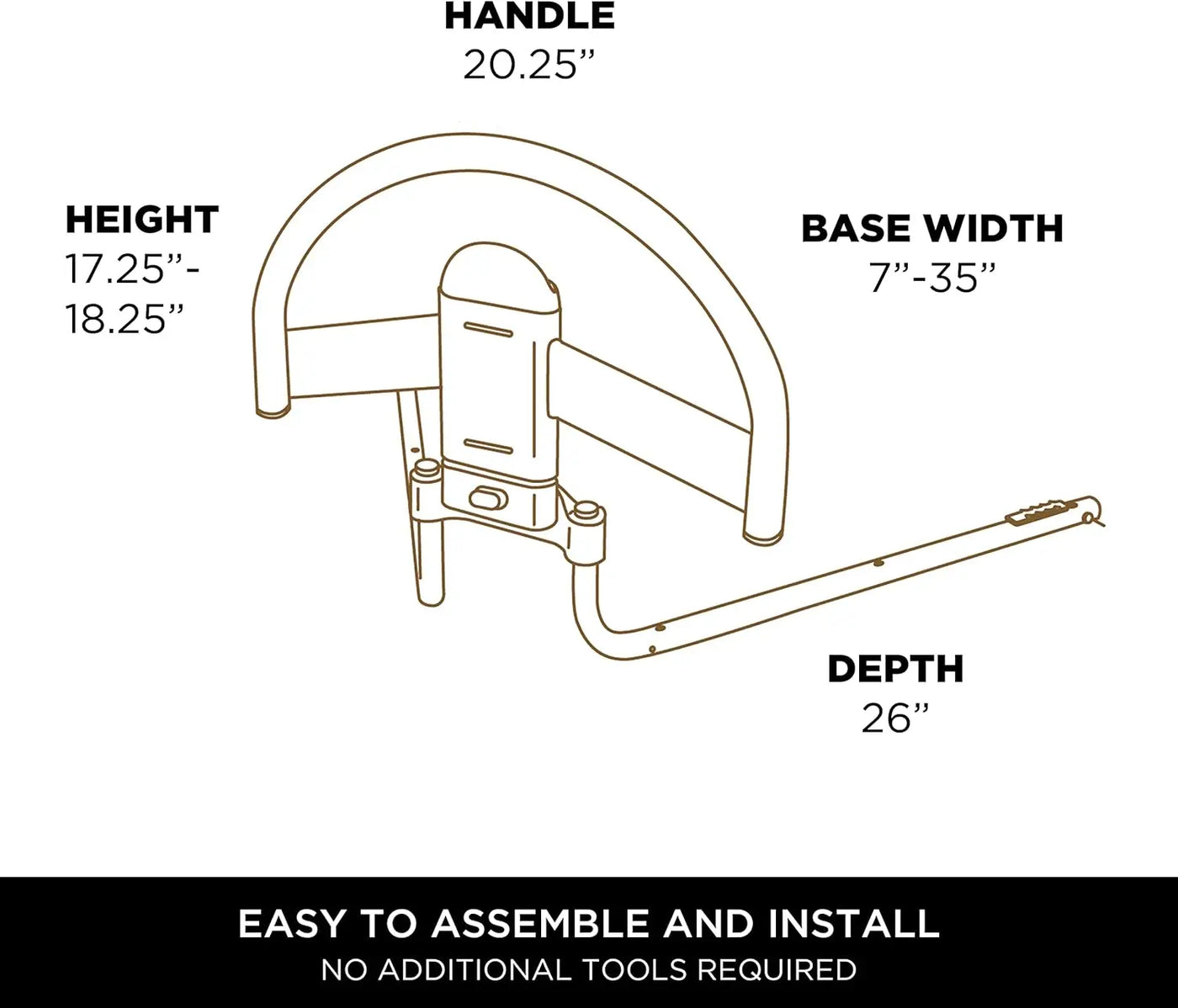 Bed Handle,Low Profile Bedside Rail for Fall Prevention, Balance, and SPECIFICATIONSBrand Name: NoEnName_NullOrigin: US(Origin)Material: OtherFolded: YESMaterial: Alloy SteelItem Weight: 11 Pounds

Product Description











SignatStroked Out Sasquatch's Disability Store