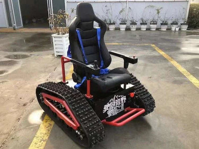 Rubber Tracked Wheelchair with remote control motor power Off road VehSPECIFICATIONSBrand Name: NoEnName_NullOrigin: Mainland ChinaHign-concerned Chemical: NoneDIY Supplies: ELECTRICALVideo outgoing-inspection: ProvidedMachinery Test RStroked Out Sasquatch's Disability Store