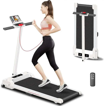 Home small walking treadmill for young stroke survivor recovery, foldable design, remote control, perfect for home fitness.